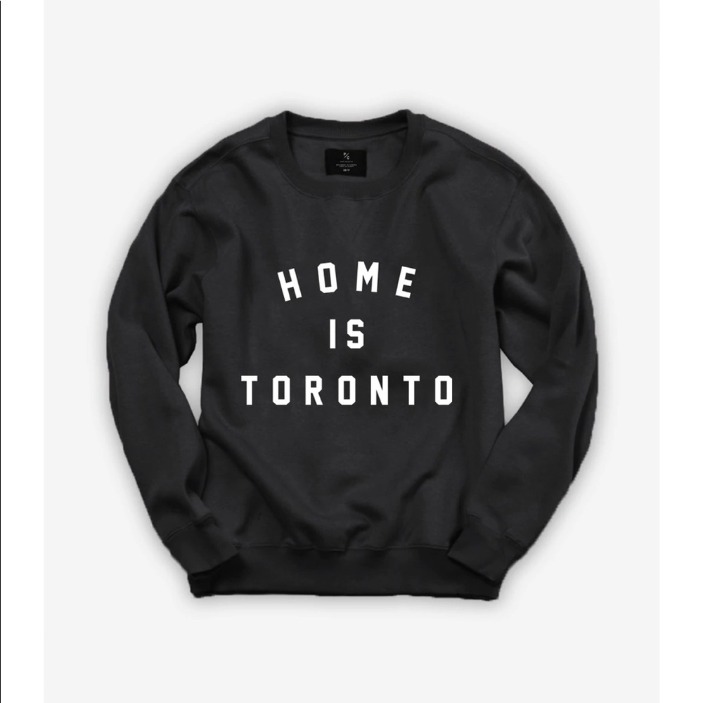Peace Collective Home Is Toronto Black Crewneck Sweater Size Large